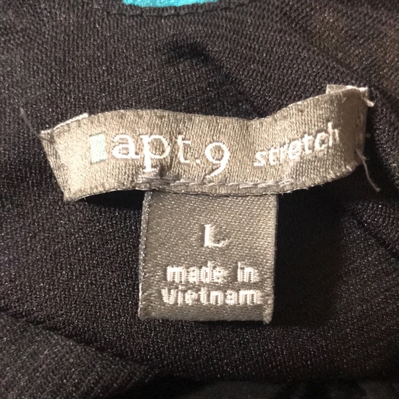 Apt 9 liberty floral dress size L halter stretch  black purple yellow green blue - Picture 2 of 11